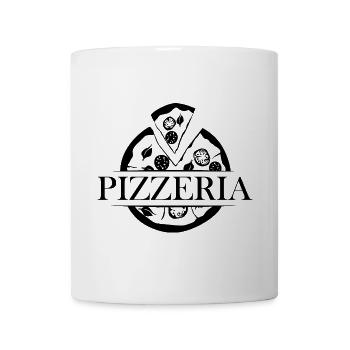 Icône du logo de la pizzeria icône Pizza Food Restaurant - Mug blanc - blanc - Devant