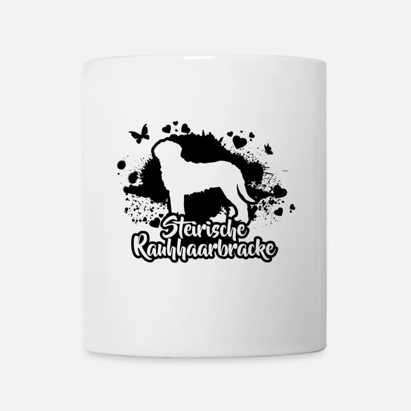 STEIRISCHE RAUHHAARBRACKE Jagdhunde Wilsigns Hunde - Tasse - Weiß