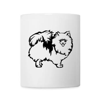 Zwergspitz - Tasse - Weiß - Vorne