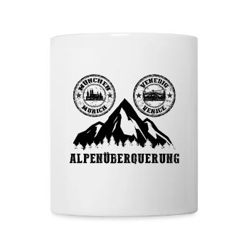 Alpenüberquerung München - Venedig - Tasse - Weiß - Vorne