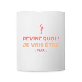 Devine quoi ! Je vais être tata humour famille - Mug blanc - blanc - Devant
