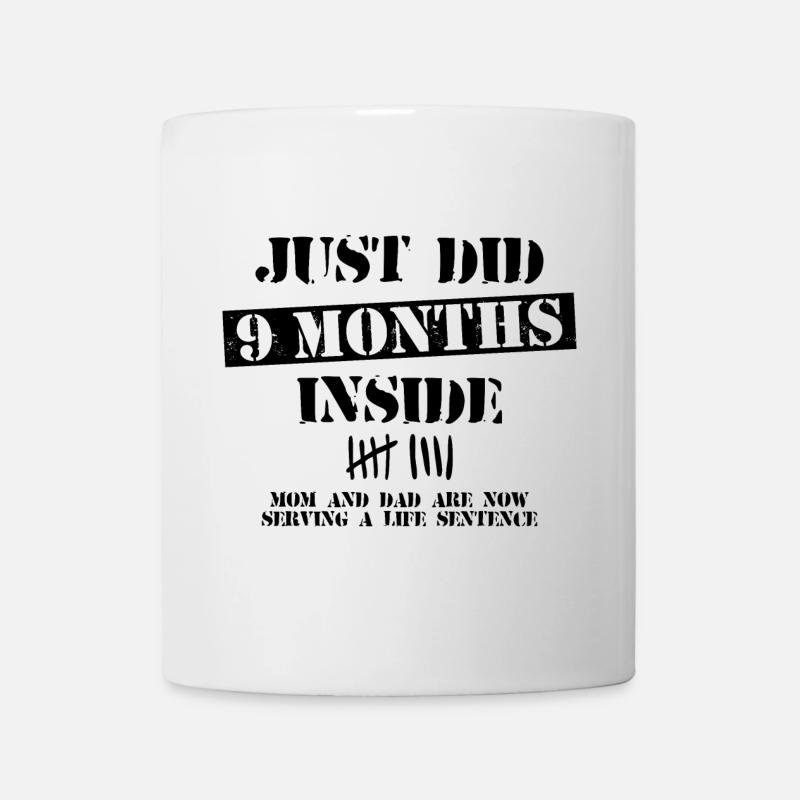9 Monate innen - Tasse - Weiß