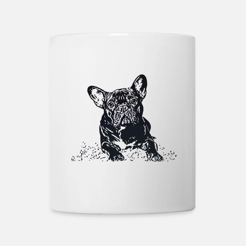 Franse Bulldog - Kop/krus - hvid
