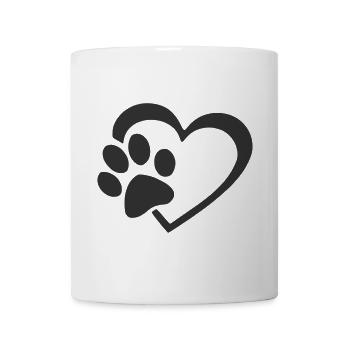 Pfotenherz - Tasse - Weiß - Vorne