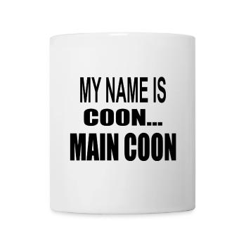 Chat Maine Coon - My name is coon - main coon - Mug blanc - blanc - Devant