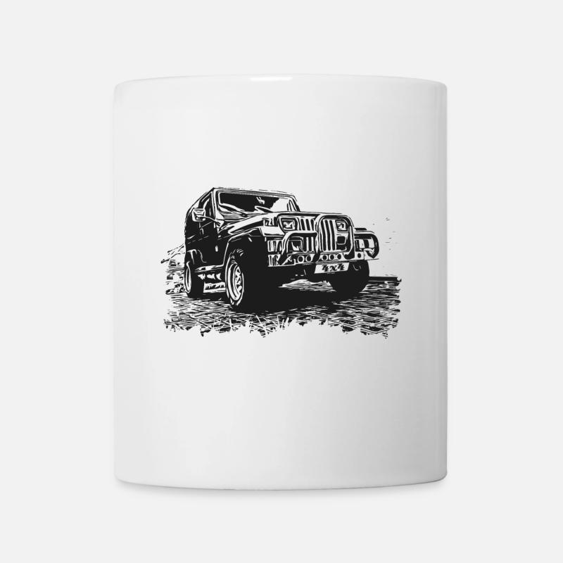 Véhicule tout-terrain 4x4 - Mug blanc - blanc