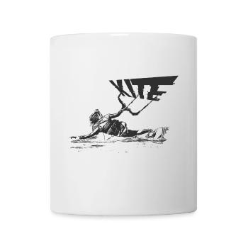 Kitegirl Kiten Kite noir - Mug blanc - blanc - Devant