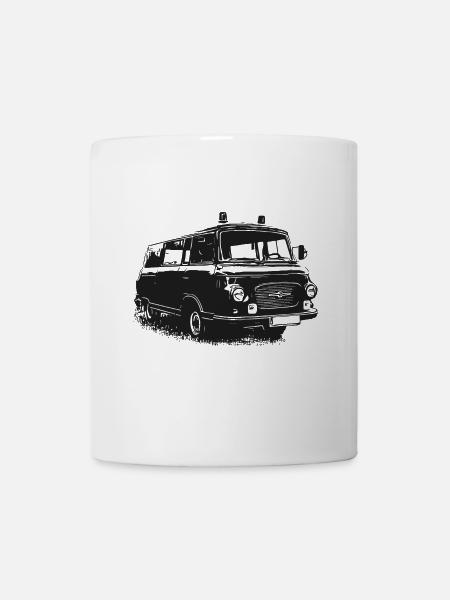 Barkas mit Blaulicht - Tasse - Weiß