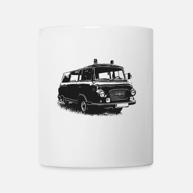 Barkas mit Blaulicht - Tasse - Weiß
