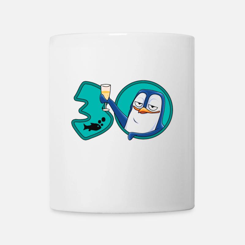 30 ans anniversaire pingouin - Mug blanc - blanc