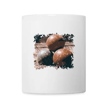Bosseln | 3 Bossel Kugeln | Boßeln - Tasse - Weiß - Vorne