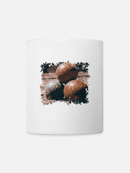 Bosseln | 3 Bossel Kugeln | Boßeln - Tasse - Weiß