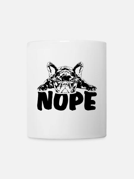 BOULEDOGUE FRANÇAIS Nope Chien Disant Chiens - Mug blanc - blanc