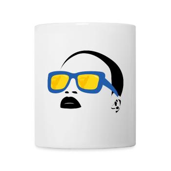 Strand und Sonnenbrille Design - Tasse - Weiß - Vorne