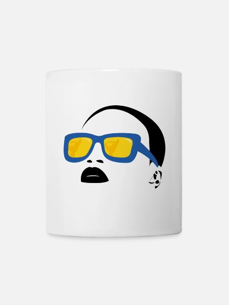 Beach and Sunglasses Design - Mug - white