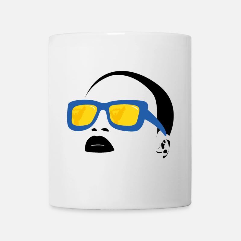 Strand und Sonnenbrille Design - Tasse - Weiß