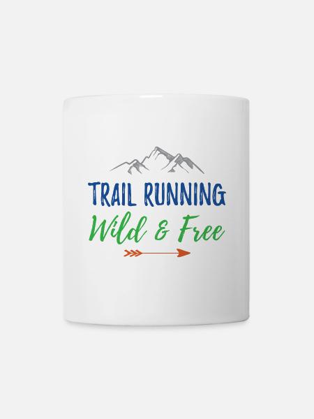 Trail Running – Sauvage et gratuit - Mug blanc - blanc