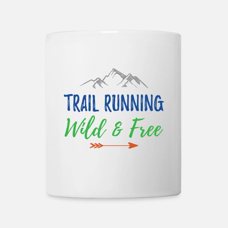 Trail Running – Sauvage et gratuit - Mug blanc - blanc
