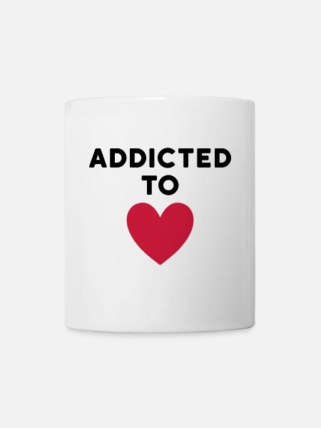 Addicted to love (Herz) - Tasse - Weiß