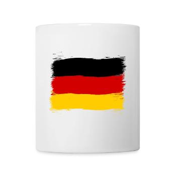 Deutschland Farben schwarz rot gold - Tasse - Weiß - Vorne