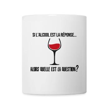Si l'alcool est la réponse... - Mug blanc - blanc - Devant