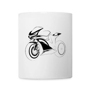 Motorcycle Illustration Icon Graphic Icon Logo - Mug - white - Front
