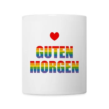 Guten Morgen Regenbogen - Tasse - Weiß - Vorne