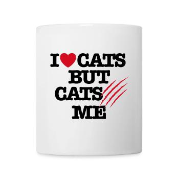 Funny veterinarian cats scratching cat, I love cats - Mug - white - Front