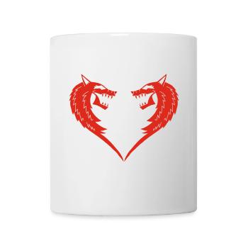 Red Wolf Heart - Mug - white - Front