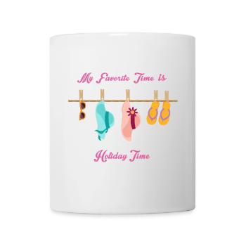 My favorite time is holiday time - Mug - white - Front