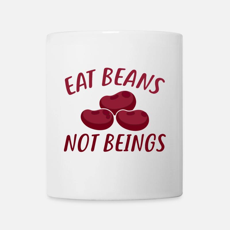 Mangez des haricots pas des êtres - Mug blanc - blanc