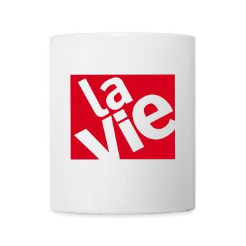 La Vie Rouge Typo Art - Mug blanc - blanc - Devant