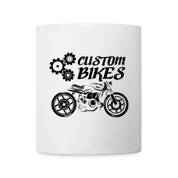 custom bikes motorcycle icon logo icon caferacer - Mug - white - Front