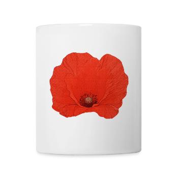 schöne sommerkleider frauen, Mohnblumen design - Tasse - Weiß - Vorne