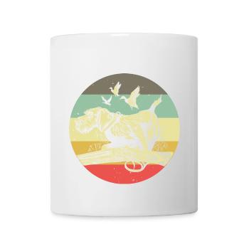 Motif allemand de chasseur de chien à poil de fil - Mug blanc - blanc - Devant