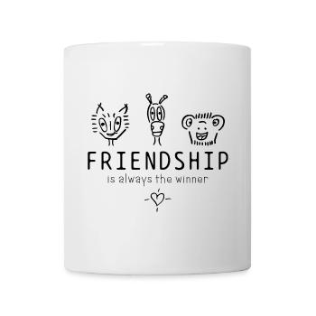 "Friendship is always the winner" beautiful saying - Mug - white - Front