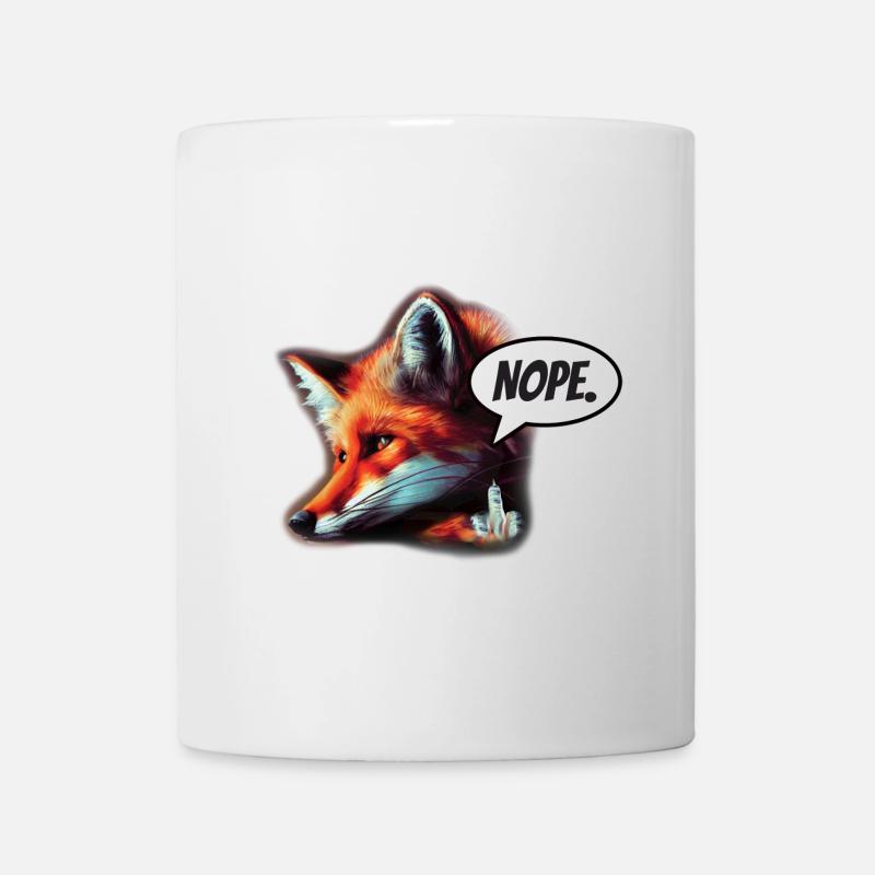 Fuchs Nope - Tasse - Weiß
