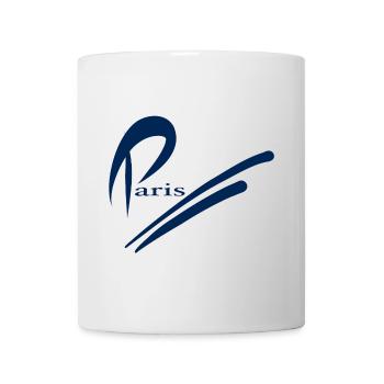 Paris Design - Blau - Tasse - Weiß - Vorne