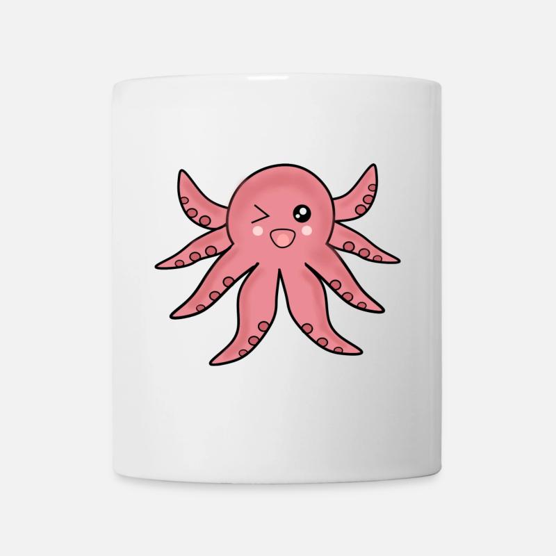 Kawaii Tiere Oktopus - Tasse - Weiß