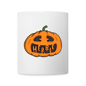 Herbie Halloween Kürbis - Tasse - Weiß - Vorne