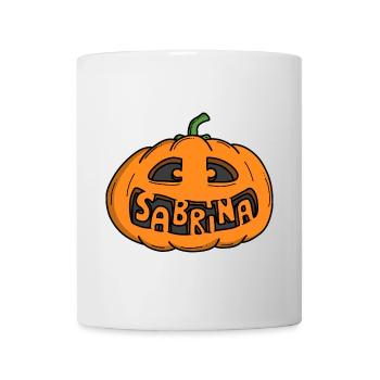 Sabrina Halloween Kürbis - Tasse - Weiß - Vorne
