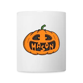 Mason Halloween Kürbis - Tasse - Weiß - Vorne