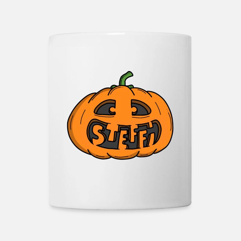 Steffi Halloween Kürbis - Tasse - Weiß