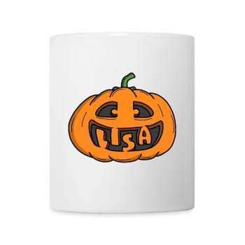 Citrouille d’Halloween Lisa - Mug blanc - blanc - Devant