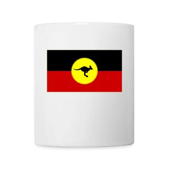 Aboriginal Flag with Kangaroo - Tasse - Weiß - Vorne