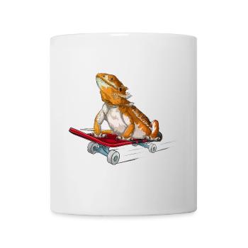 Bearded Dragon On A Skateboard - Mug - white - Front