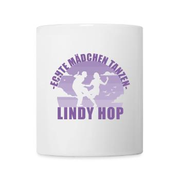 Echte Mädchen tanzen Lindy Hop Geschenk - Tasse - Weiß - Vorne