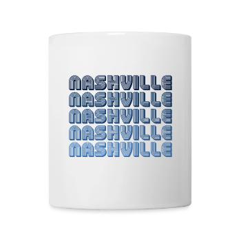 Nashville Rétro Gradient - Mug blanc - blanc - Devant