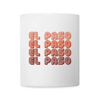 El Paso Gradient Retro Muster - Tasse - Weiß - Vorne