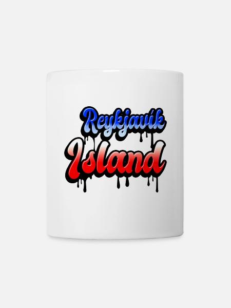 Reykjavík Island Design - Tasse - Weiß